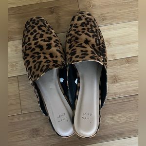 Leopard slip on shoes